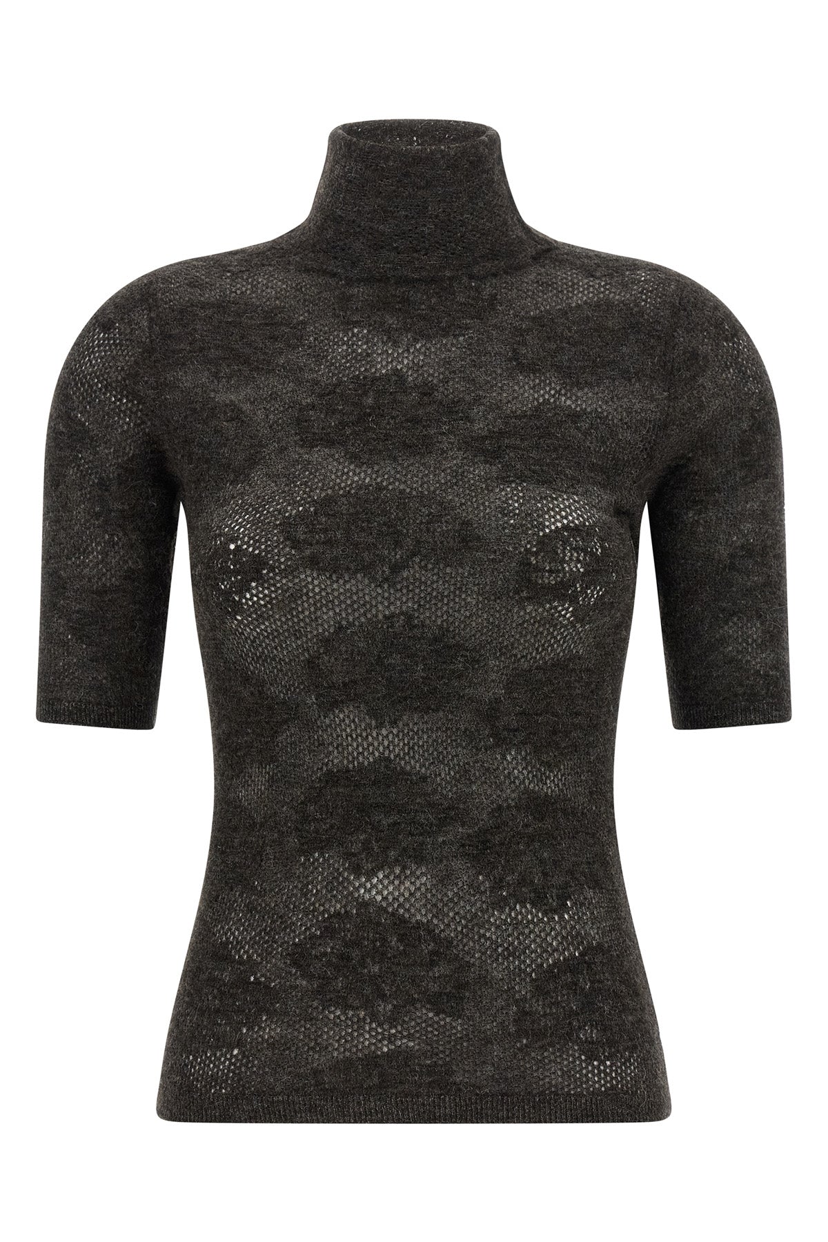 openwork sweater in silk