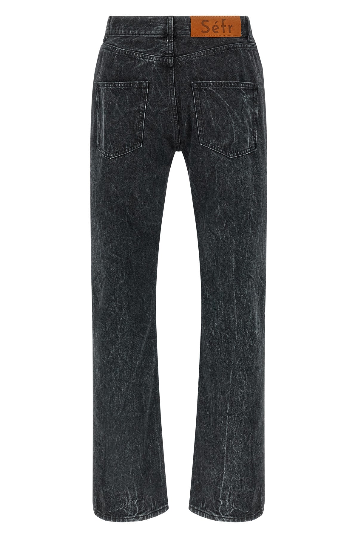 classic cut jeans in right-handed italian cotton twill 12oz black marble wash