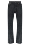 classic cut jeans in right-handed italian cotton twill 12oz black marble wash