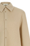 oseary waffle knitted cotton fabric overshirt