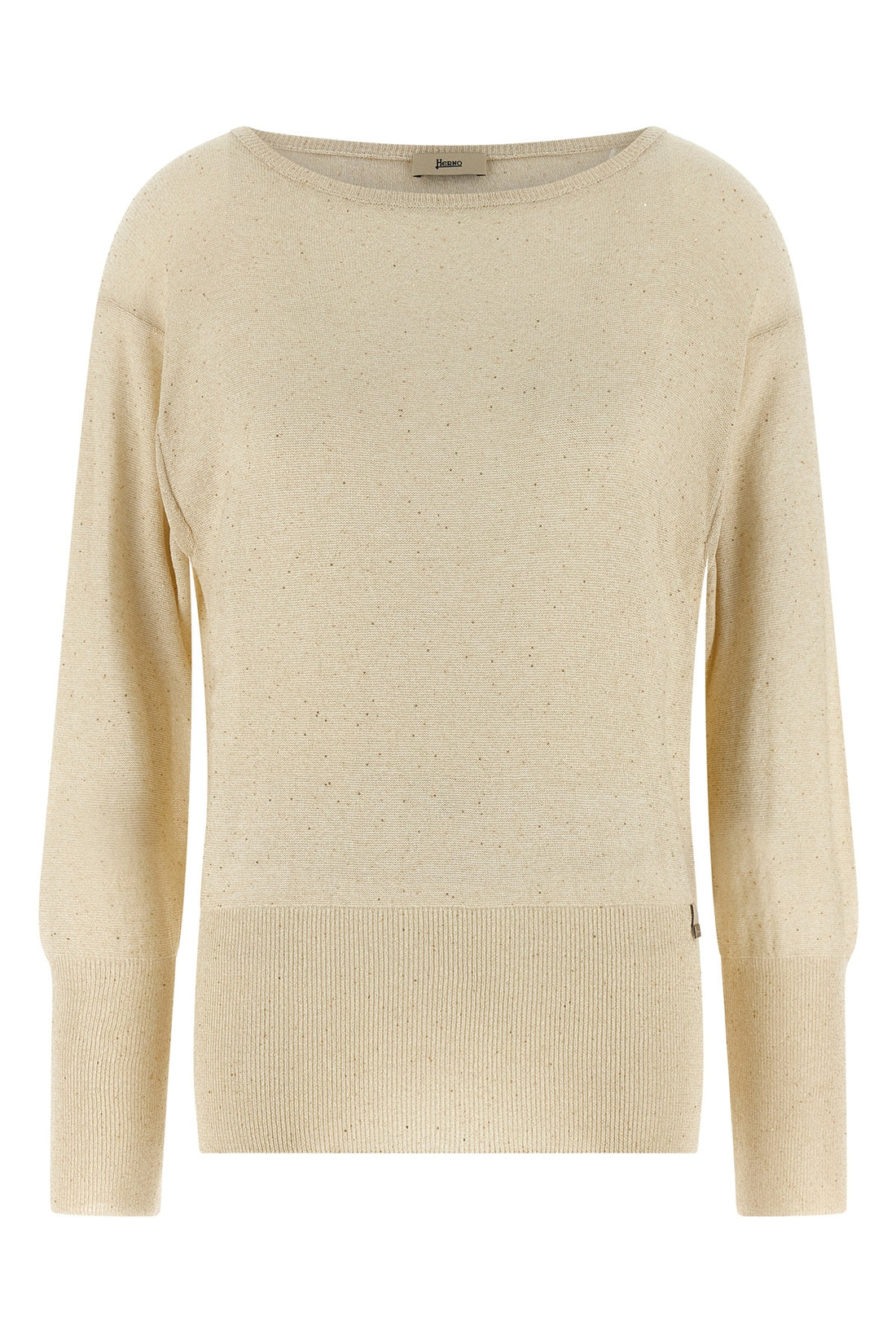 HERNO 42 sweater in lightweight viscose blend and lamé yarn