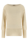 sweater in lightweight viscose blend and lamé yarn