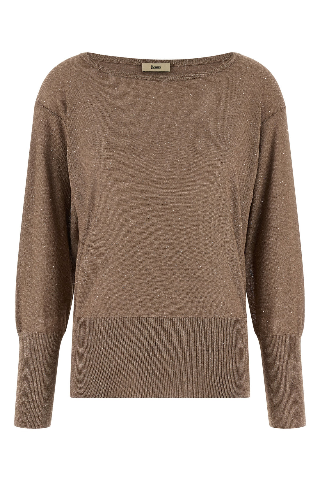 HERNO 42 sweater in lightweight viscose blend and lamé yarn