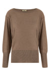 sweater in lightweight viscose blend and lamé yarn