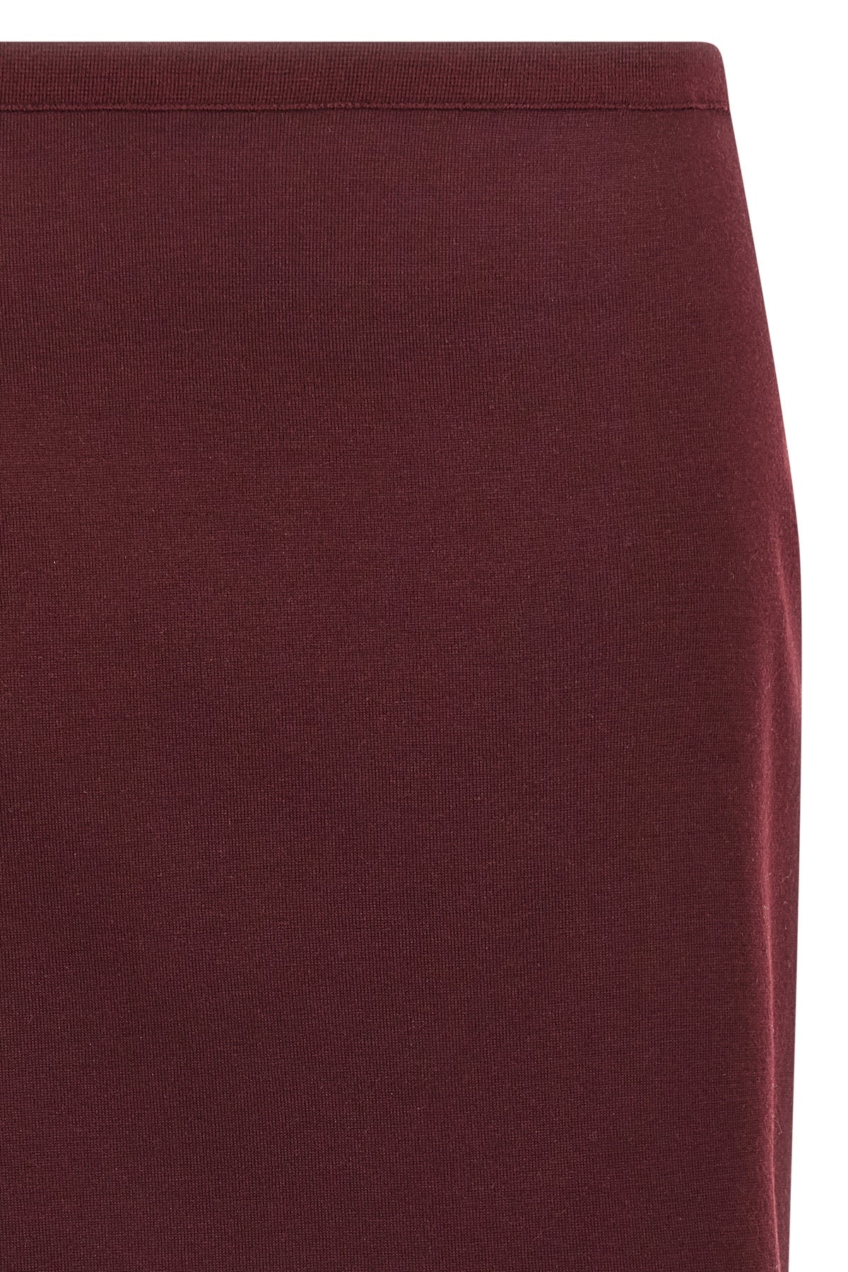 double layer virgin wool midi skirt
