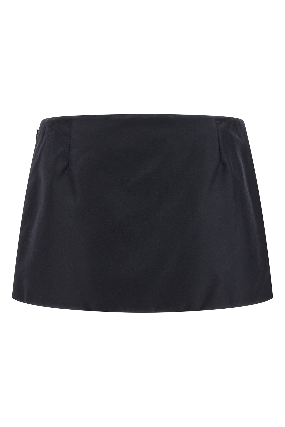 padded nylon mini skirt