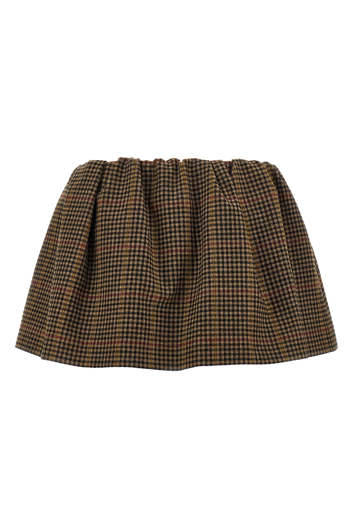 houndstooth wool mini skirt