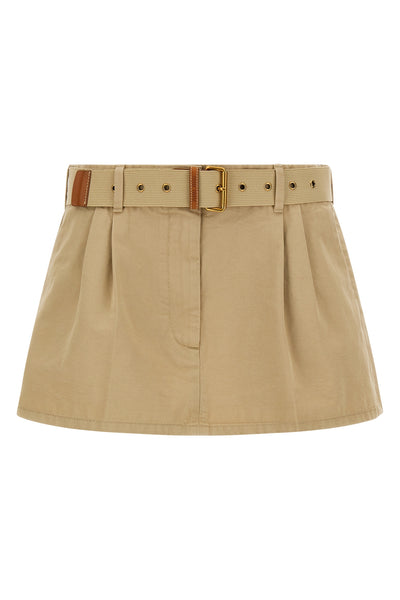 old cotton gabardine mini skirt