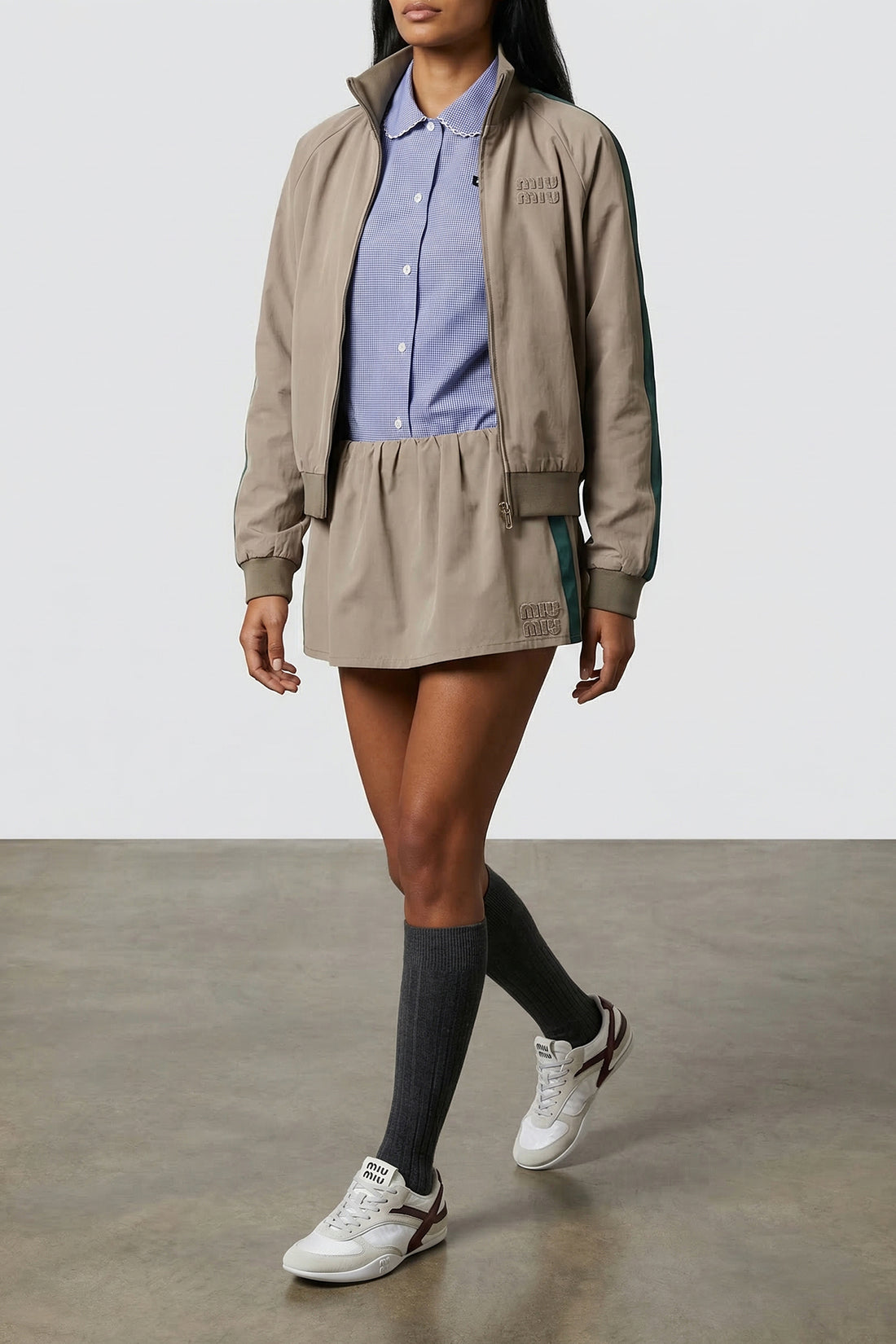 MIU MIU 38 old cotton twill mini skirt