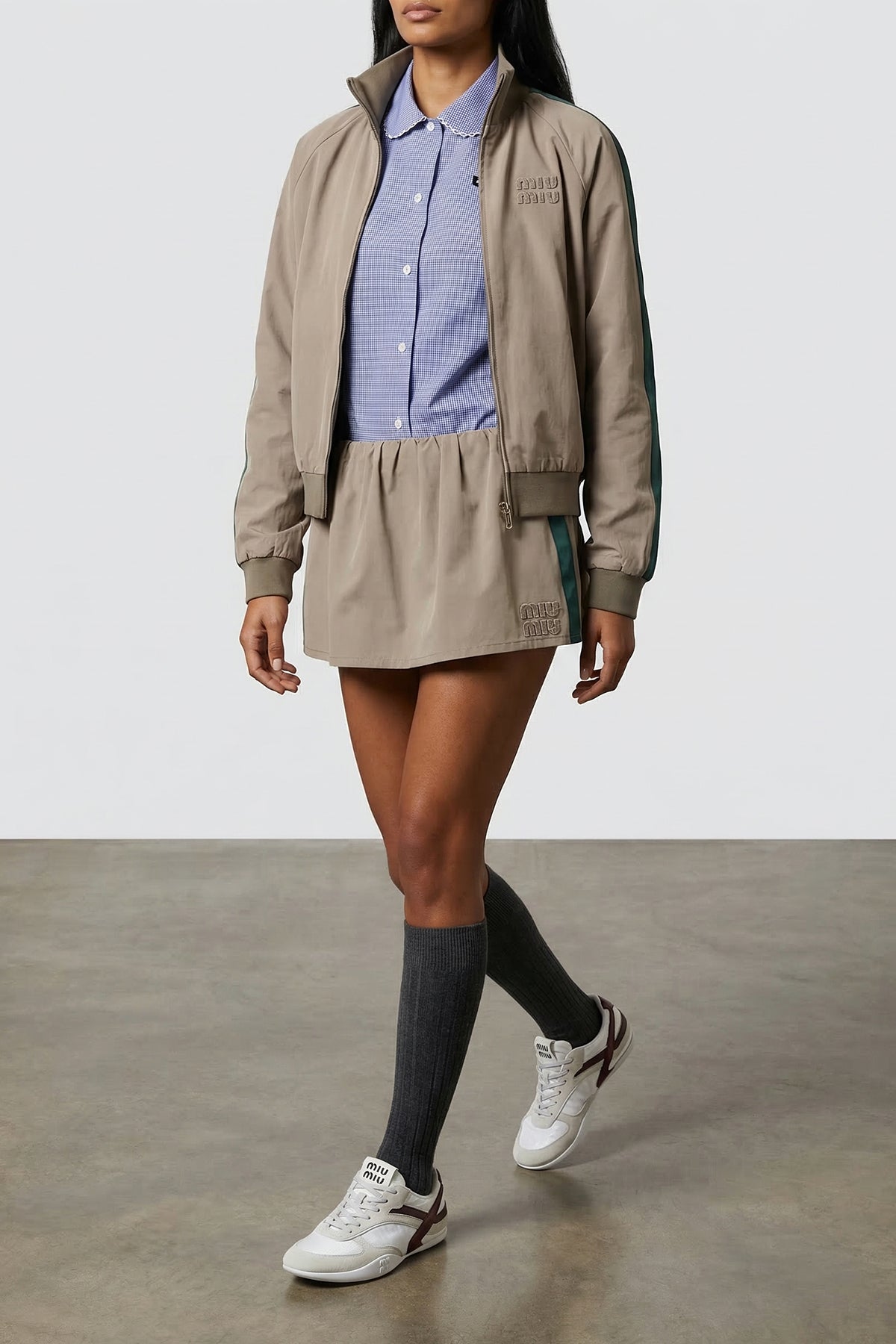 old cotton twill mini skirt