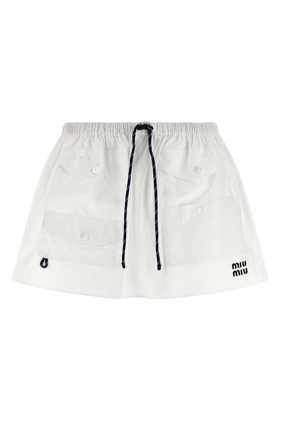 MIU MIU 40 mini skirt in cotton poplin