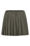 the miu miu mini skirt reinterprets the codes of the collegiate wardrobe through