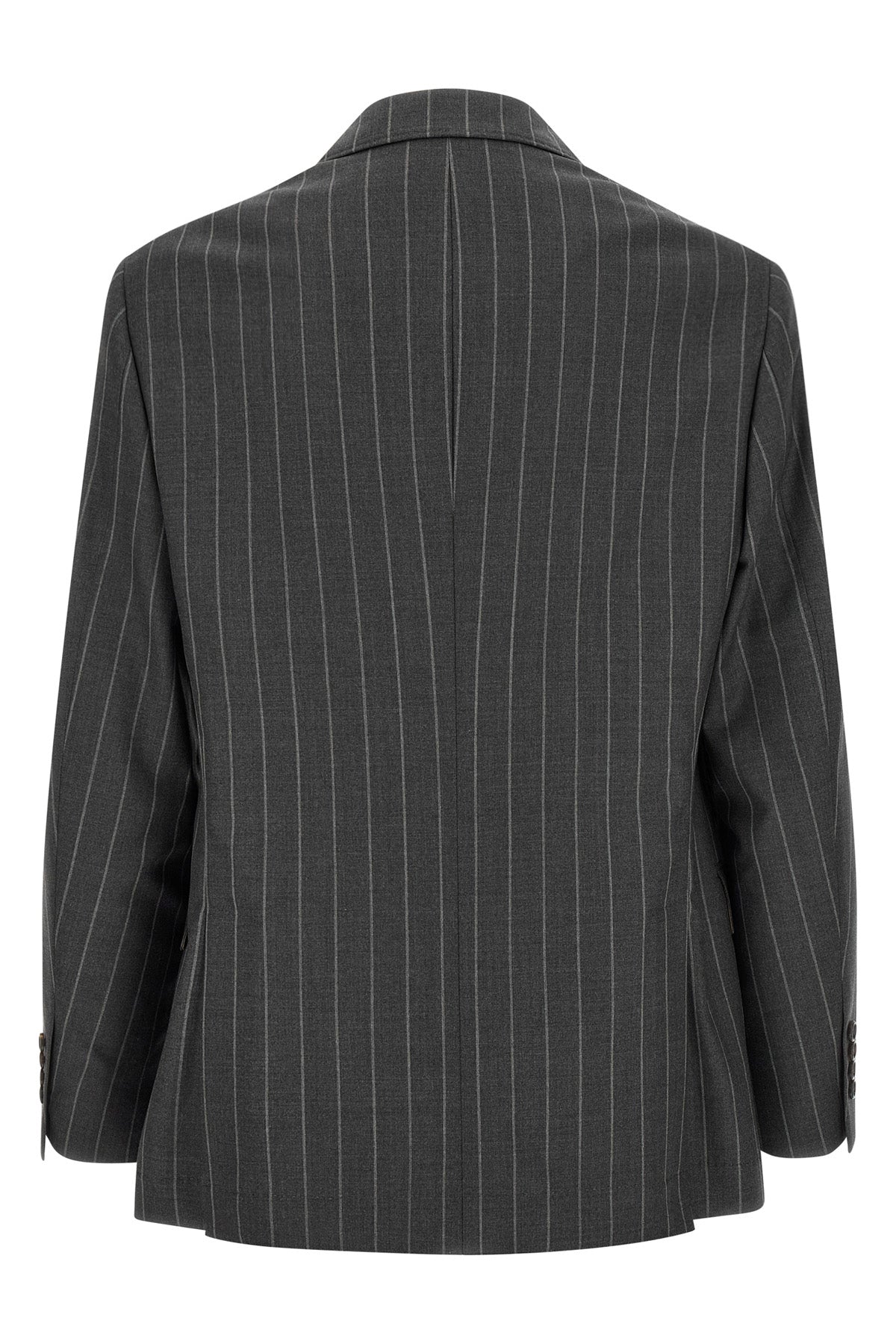 150s wide pinstriped batavia blazer in virgin wool