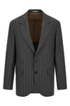 150s wide pinstriped batavia blazer in virgin wool