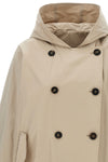 double-breasted jacket in water-repellent technical fabric