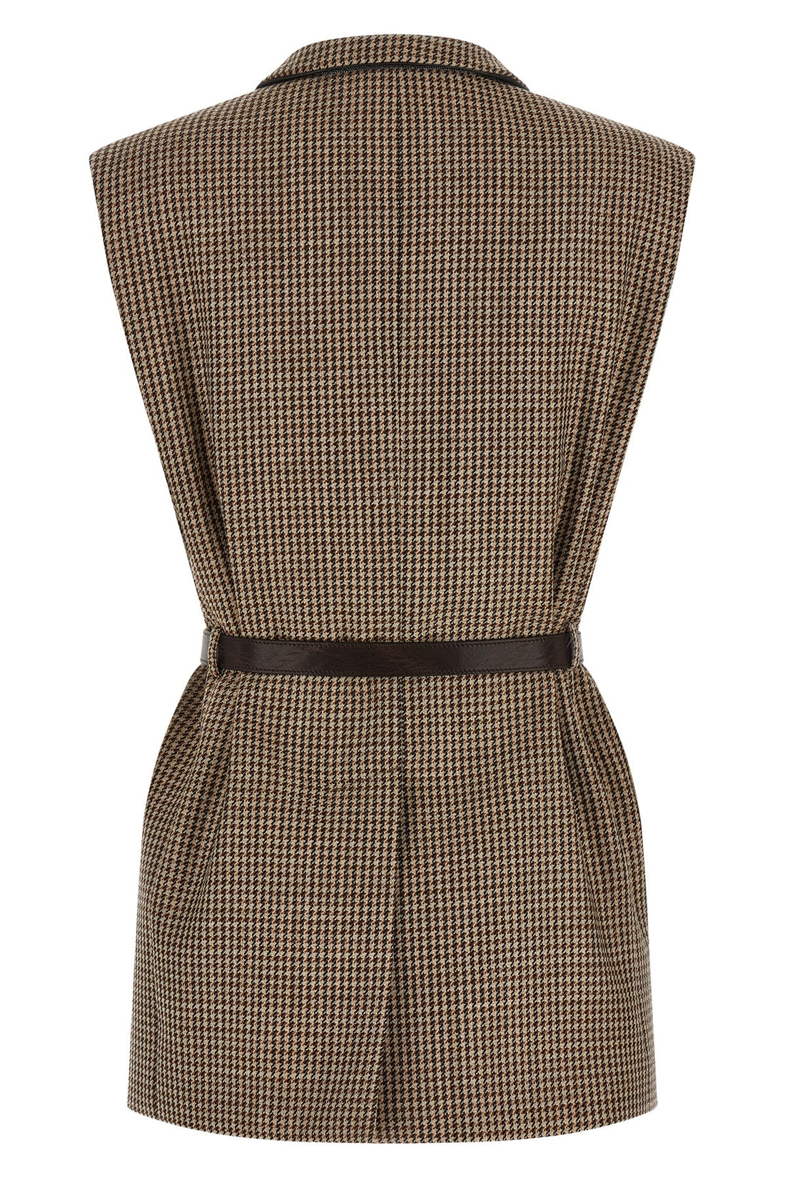 BRUNELLO CUCINELLI 40 sparkling virgin wool houndstooth vest