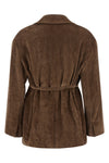 microribbed cashmere blend velvet blazer