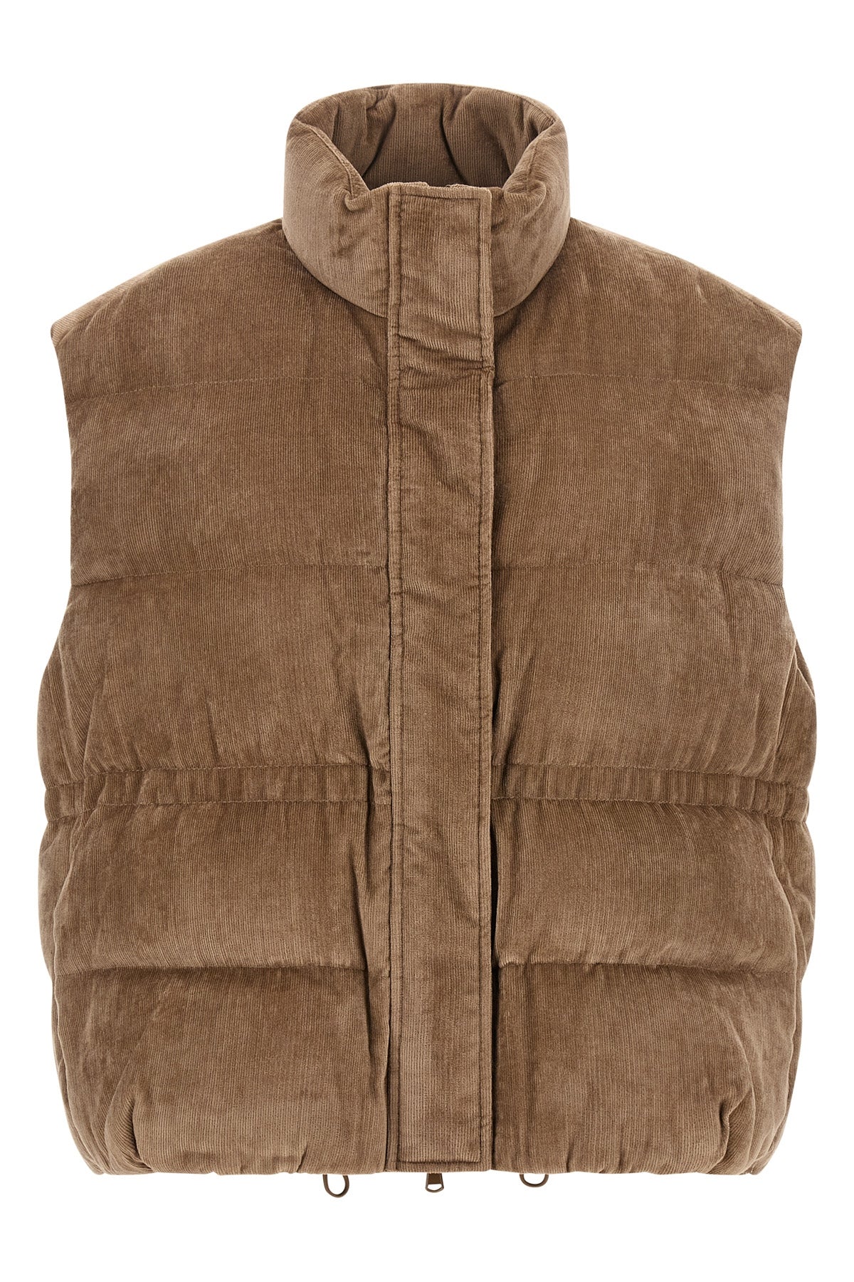 the brunello cucinelli feather padded vest redefines the volumes of outerwear th