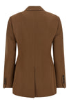 the brunello cucinelli double-breasted blazer in virgin wool tricotine and fluid