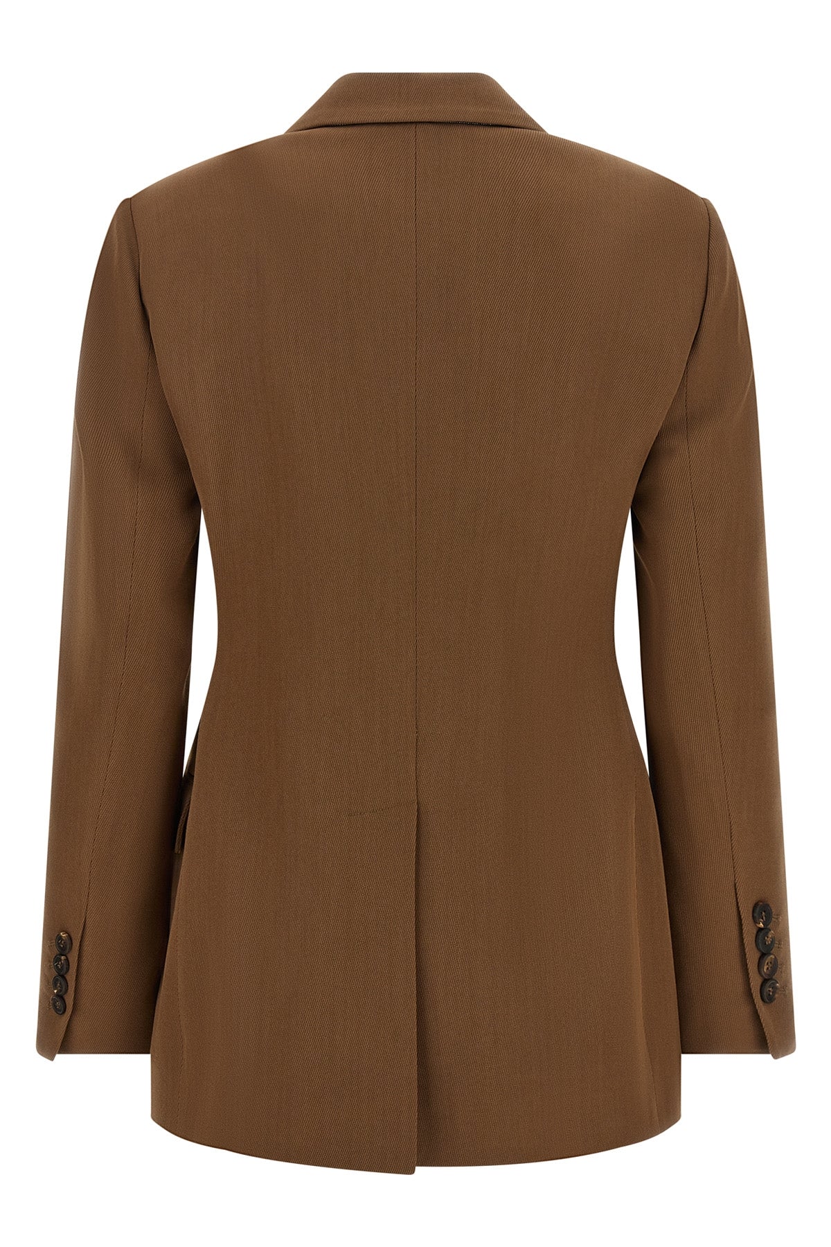 the brunello cucinelli double-breasted blazer in virgin wool tricotine and fluid