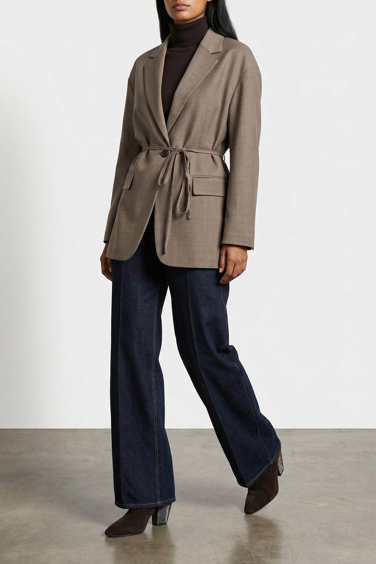 cool wool mélange single-breasted blazer