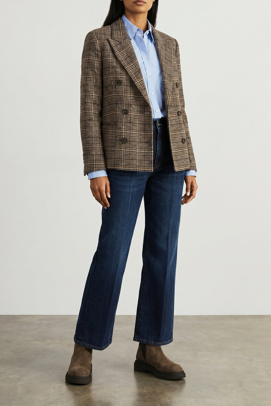 BRUNELLO CUCINELLI 38 double-breasted cashmere blend blazer