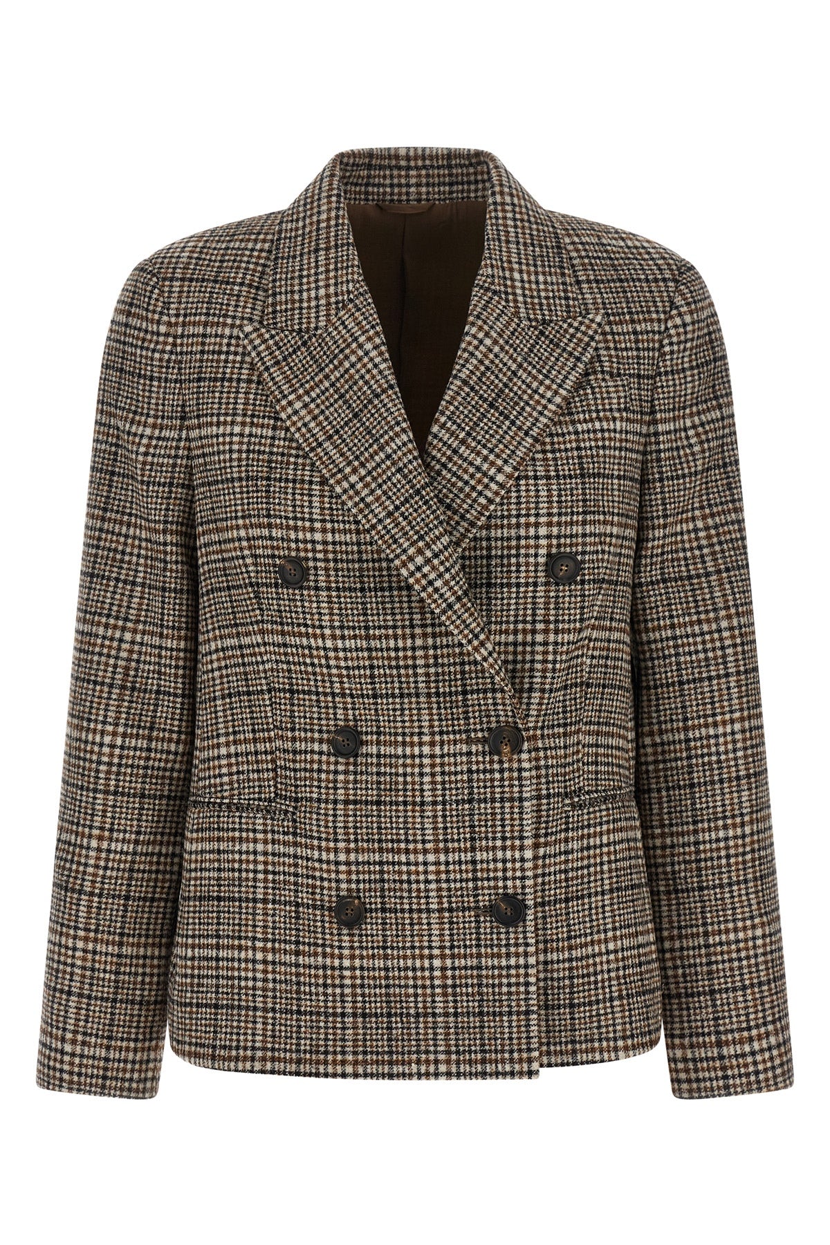 double-breasted cashmere blend blazer