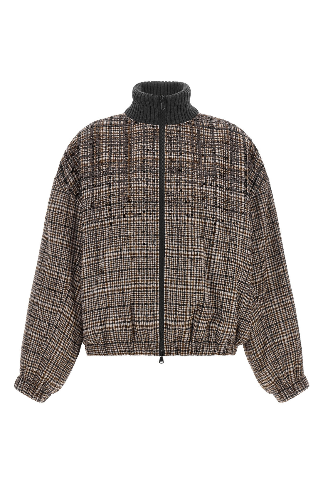 BRUNELLO CUCINELLI 38 the brunello cucinelli bomber jacket reinterprets sporty volumes through a preci