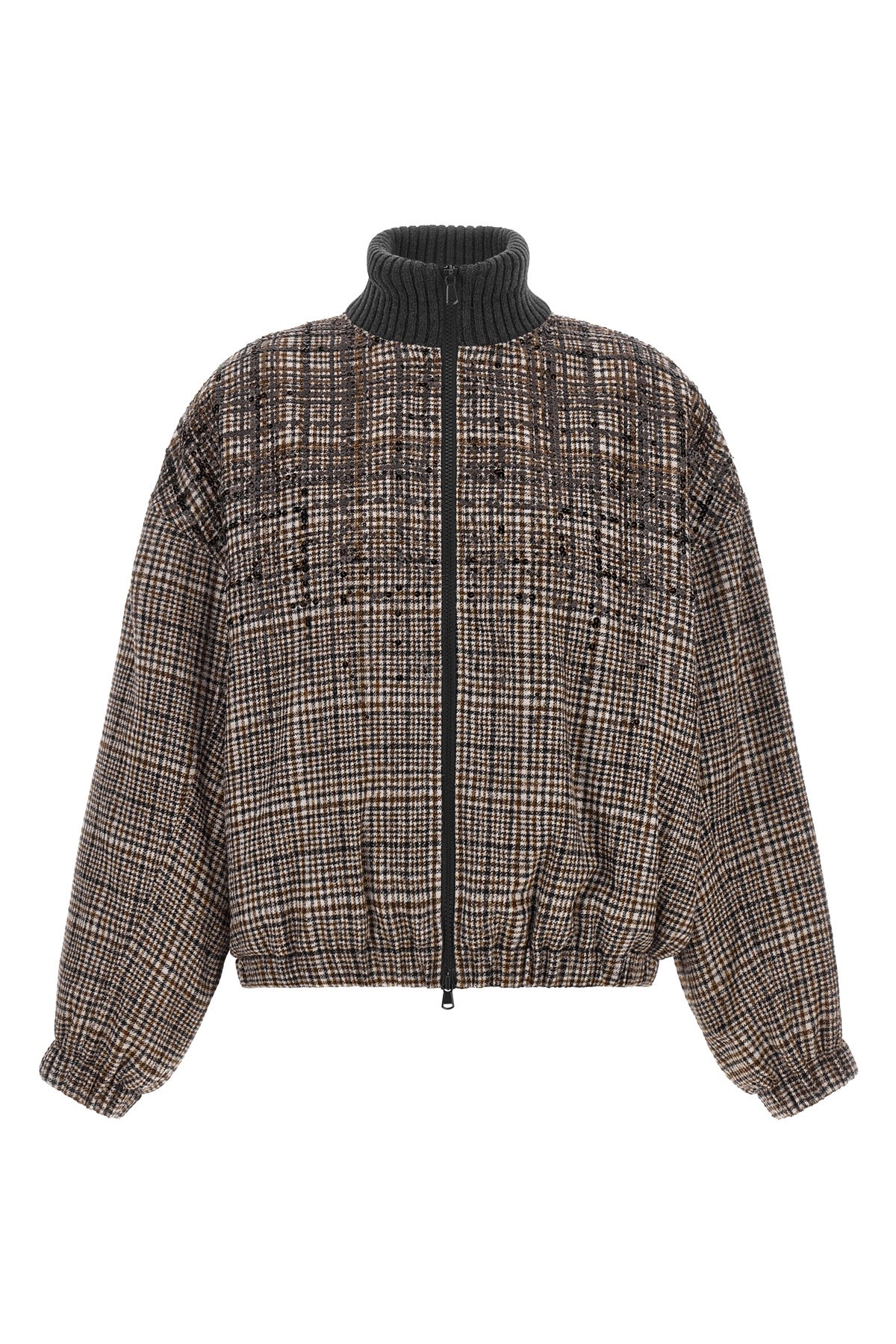 the brunello cucinelli bomber jacket reinterprets sporty volumes through a preci