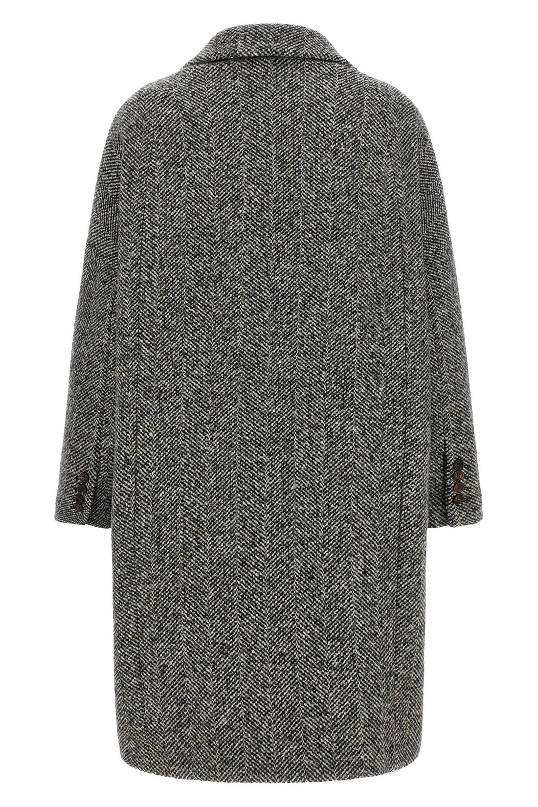 BRUNELLO CUCINELLI 38 the brunello cucinelli coat redefines the volumes of outerwear through a double-