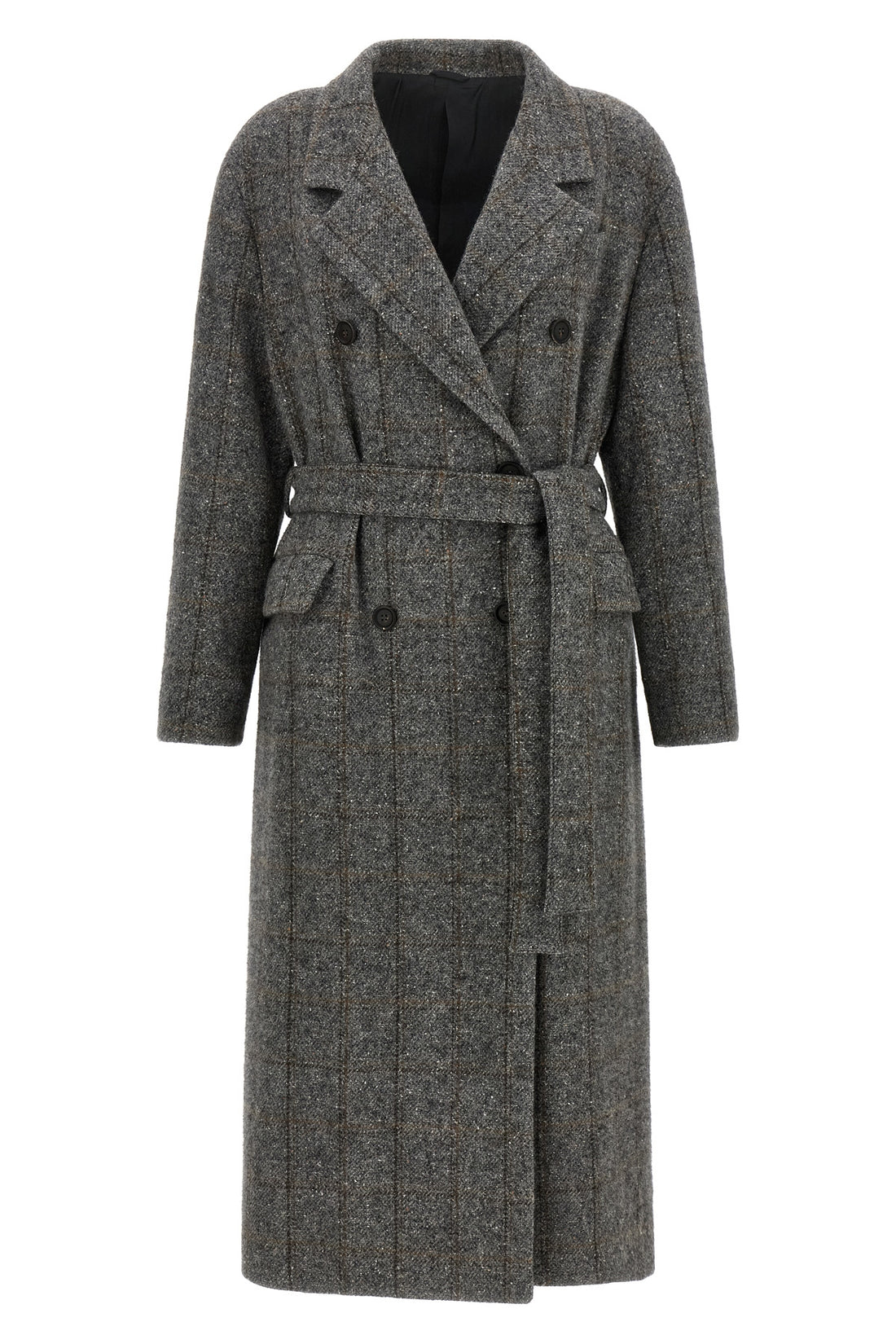BRUNELLO CUCINELLI 36 the brunello cucinelli coat defines luxury outerwear through a rigorous double-b
