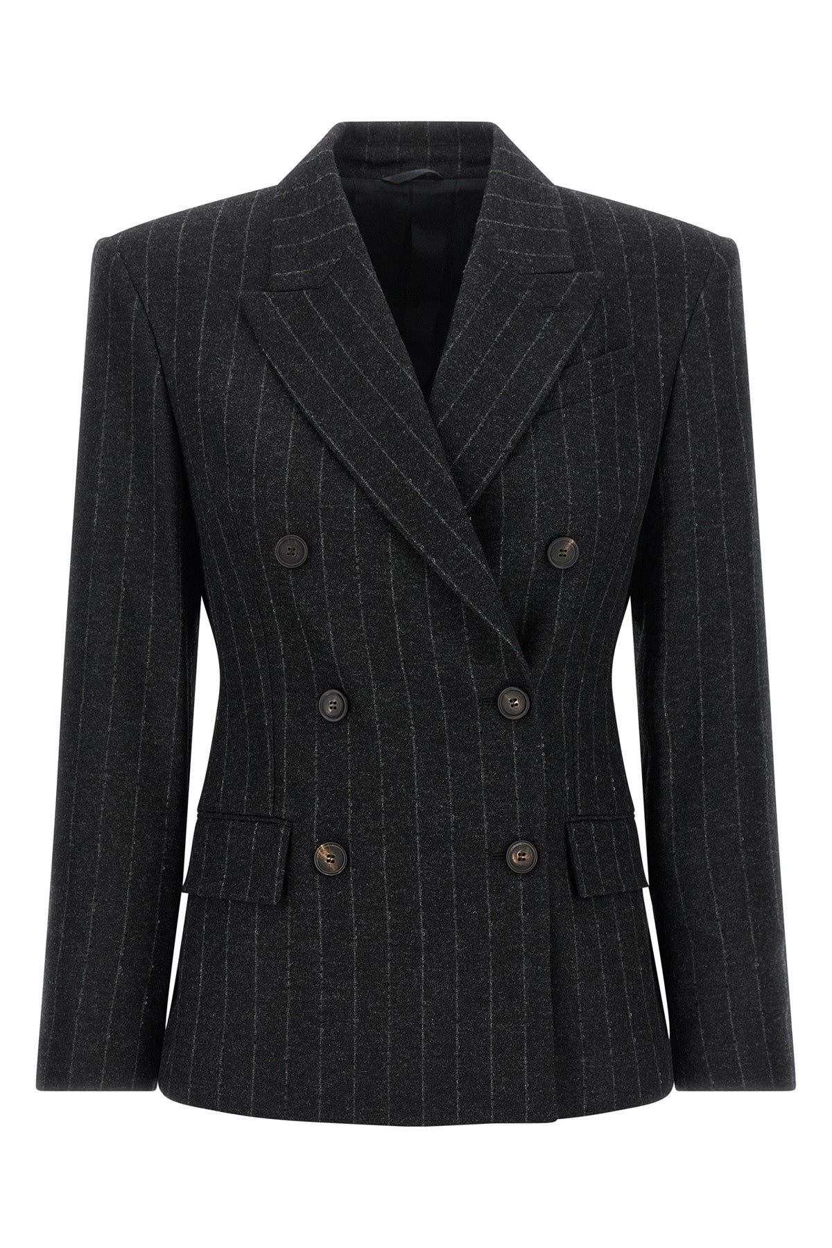 the brunello cucinelli double-breasted blazer reinterprets the codes of classic