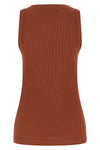stretch cotton ribbed jersey top