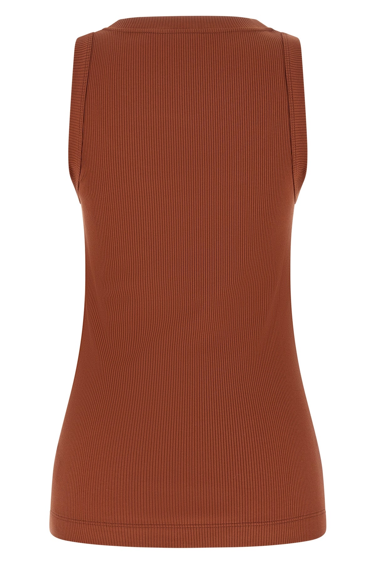 stretch cotton ribbed jersey top