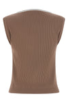 ribbed stretch cotton jersey tank top