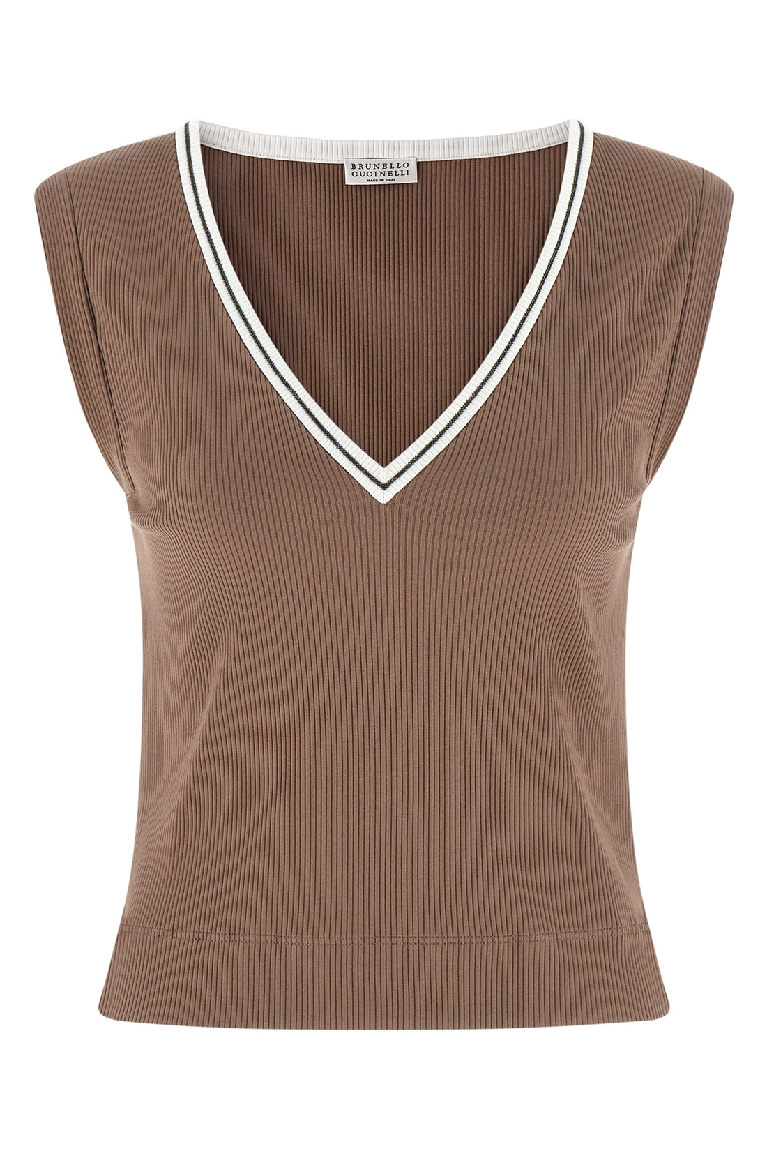 BRUNELLO CUCINELLI L ribbed stretch cotton jersey tank top
