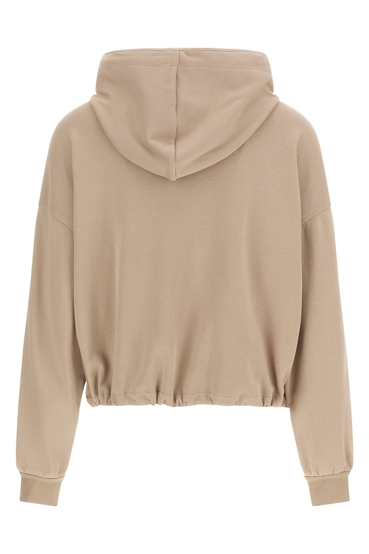piqué cotton hoodie