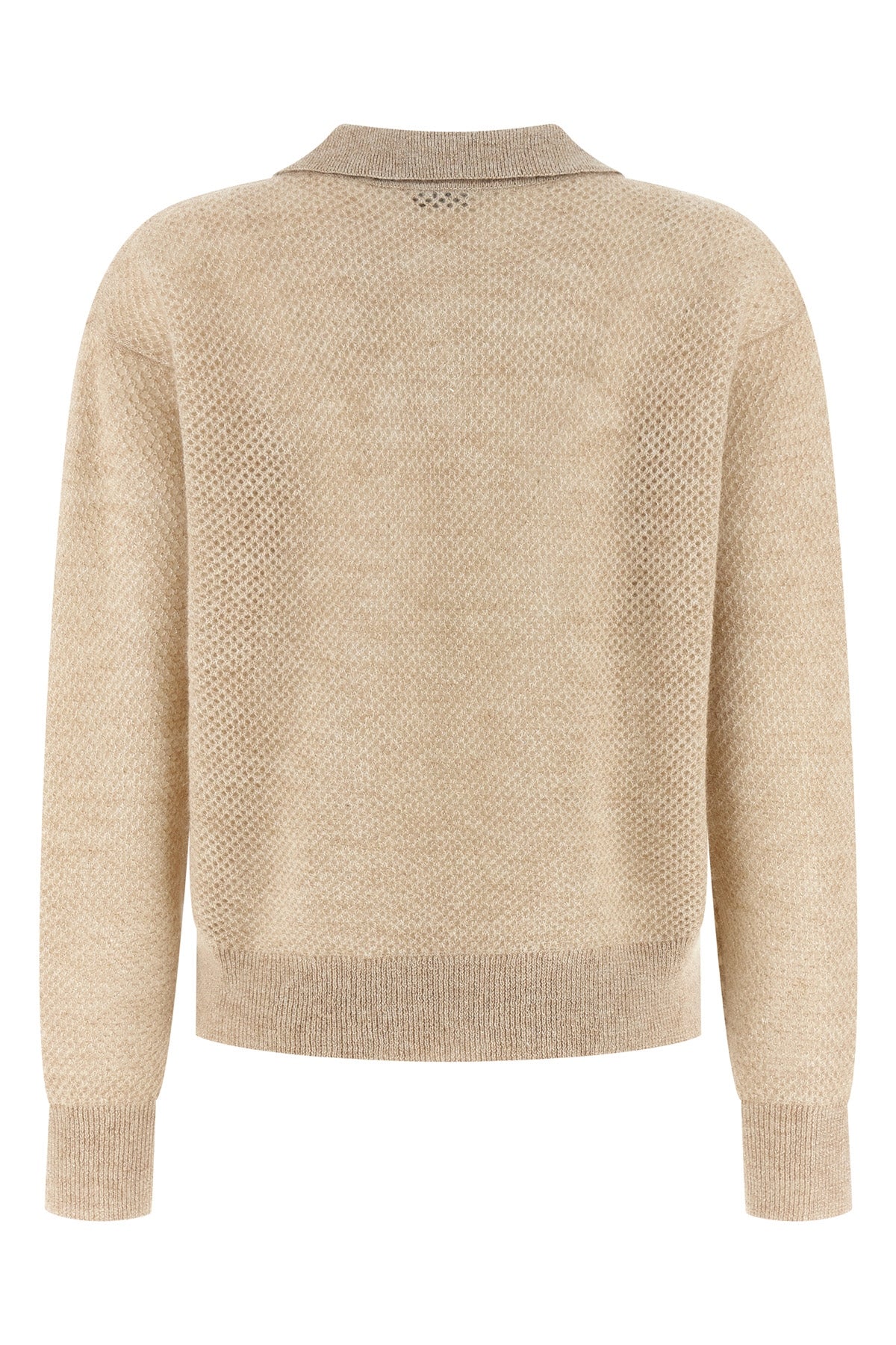mohair and wool blend polo shirt woven