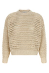 the brunello cucinelli dazzling braids mesh sweater exemplifies the brands ma