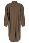 caligo embossed herringbone weave wool blend coat