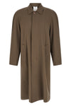 caligo embossed herringbone weave wool blend coat