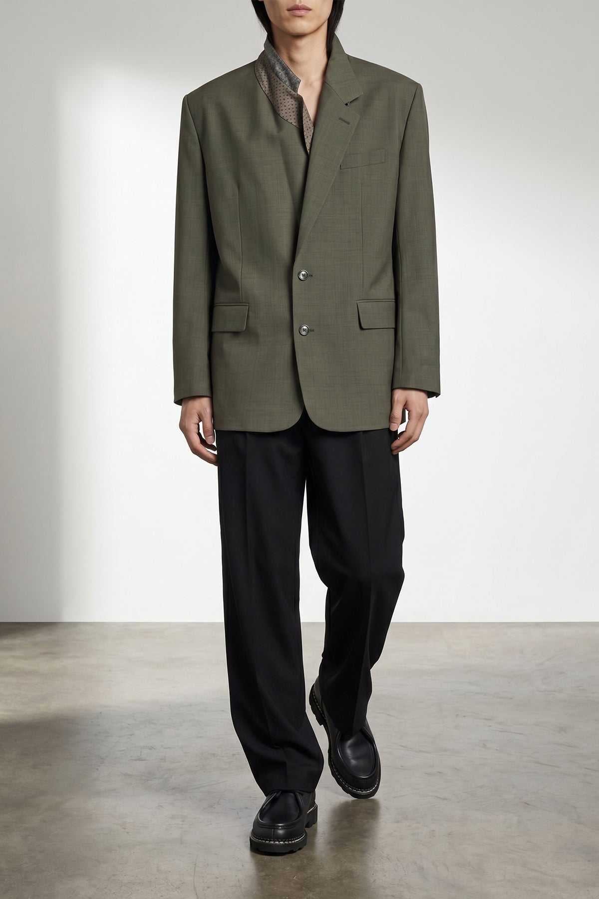 dawn rimini single-breasted virgin wool marzotto blazer