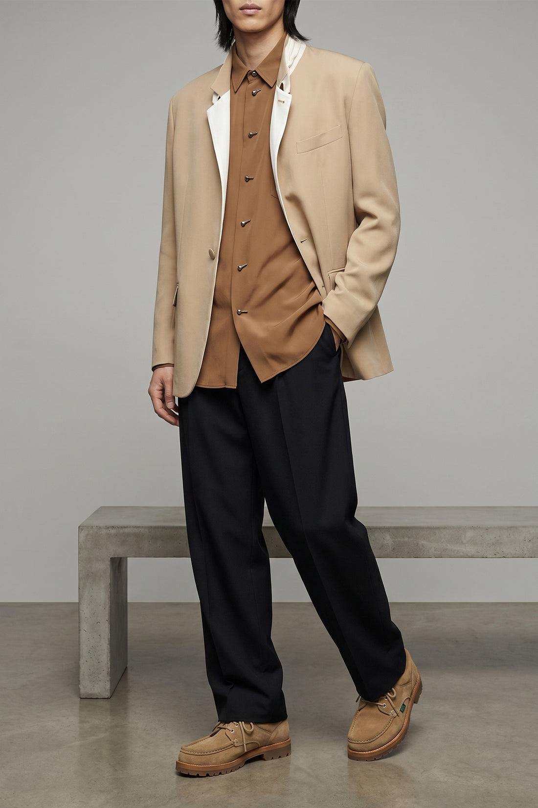 MAGLIANO L classic zip double pince cool wool pants