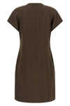 mini t-shirt dress in fluid viscose and linen twill