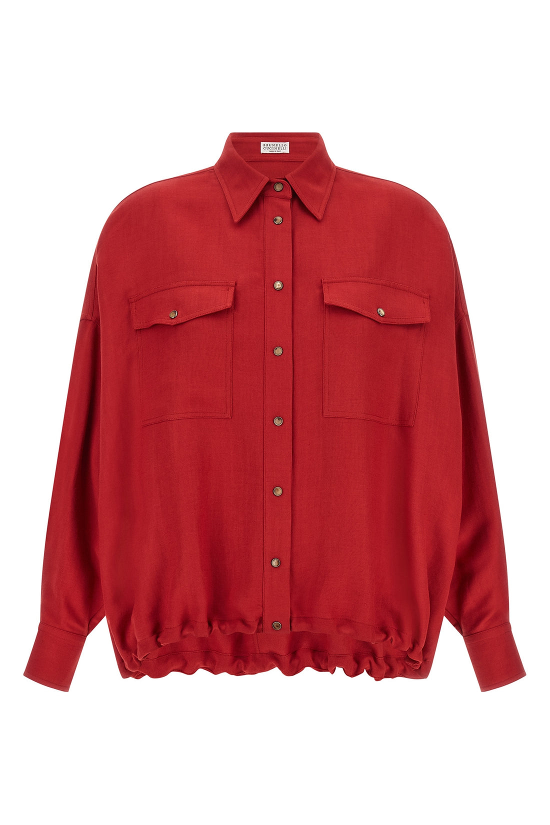 BRUNELLO CUCINELLI L linen blend twill shirt