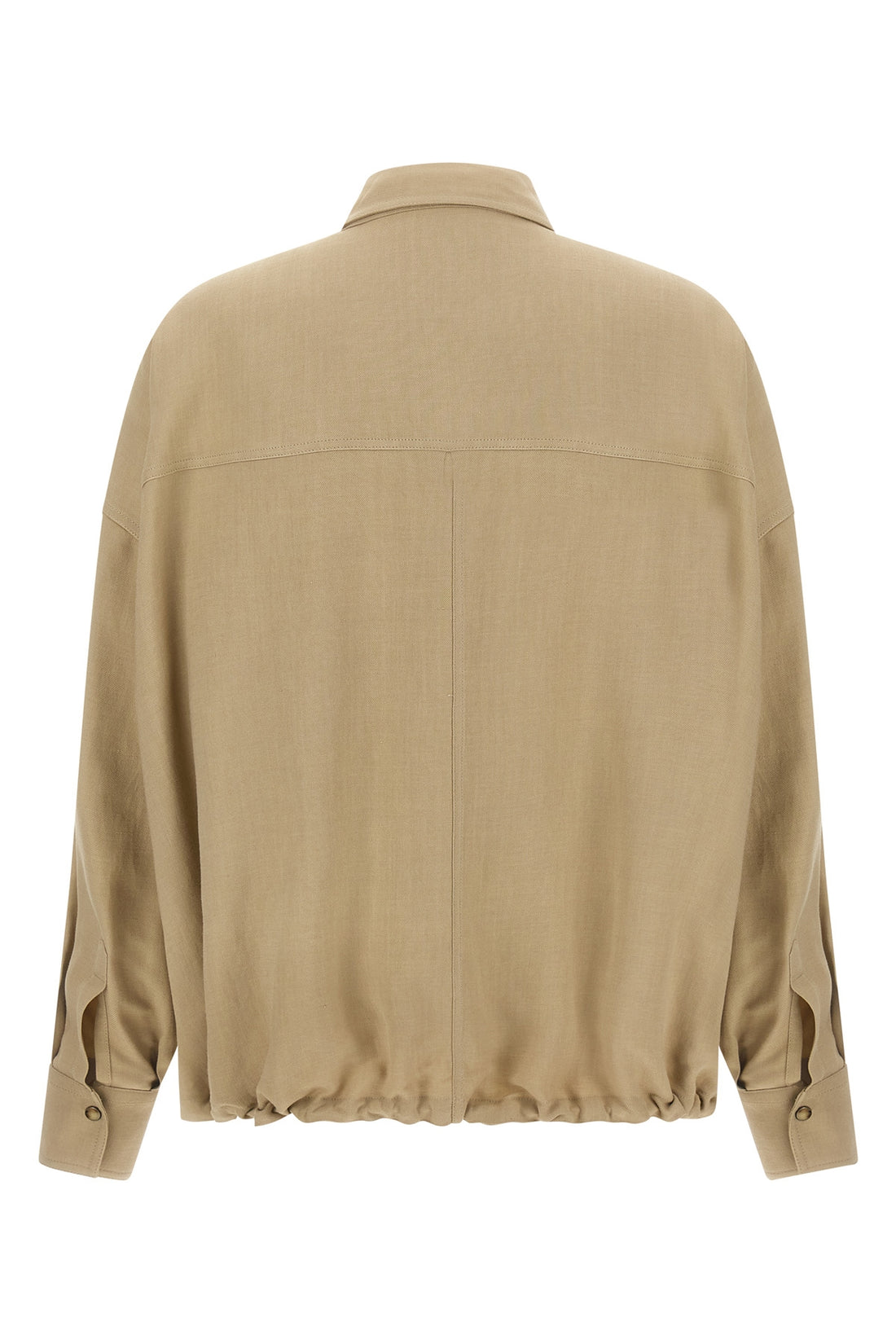 BRUNELLO CUCINELLI L fluid viscose and linen twill shirt