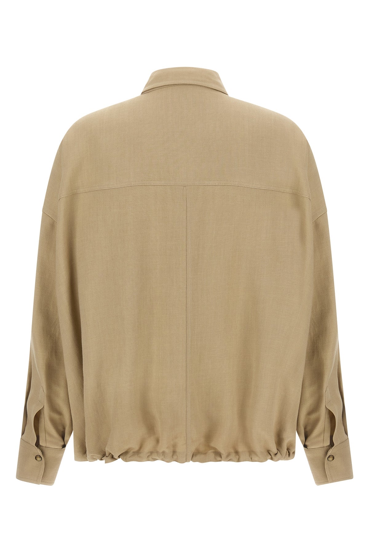 fluid viscose and linen twill shirt