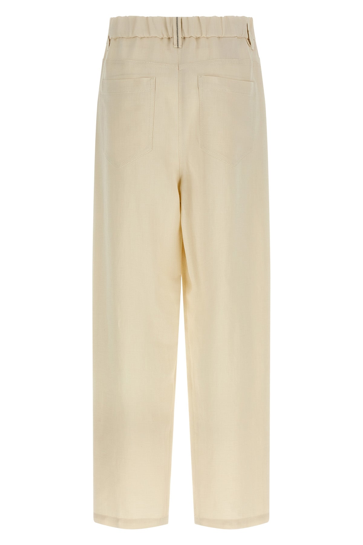 five-pocket pants in linen blend