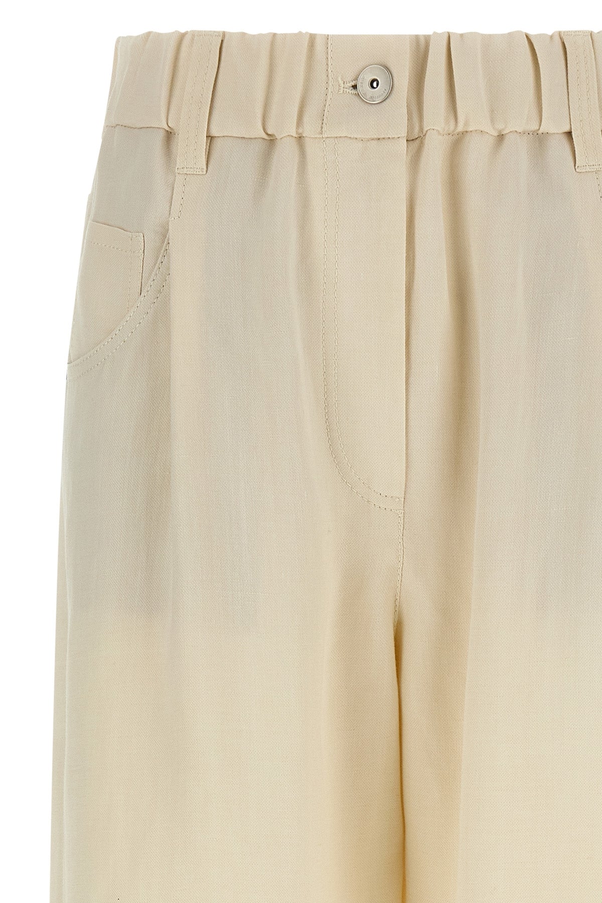 five-pocket pants in linen blend