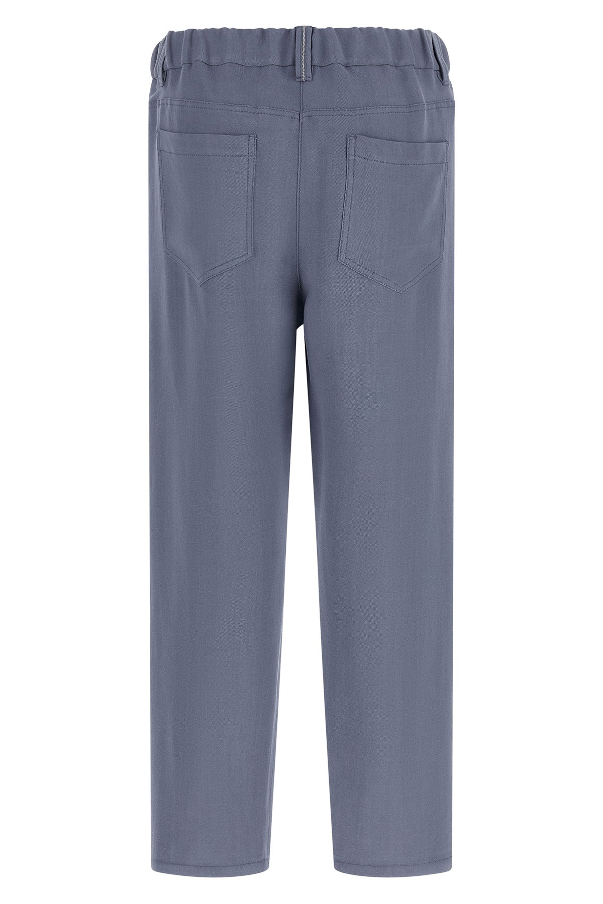 baggy viscose and linen fluid twill pants